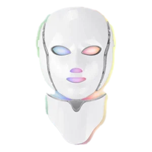 Mascarilla Facial LED de 7 colores, mascarilla ligera antiarrugas para la piel, mascarilla para el cuello, blanqueamiento, cuidado de la piel, dispositivos de belleza para uso doméstico